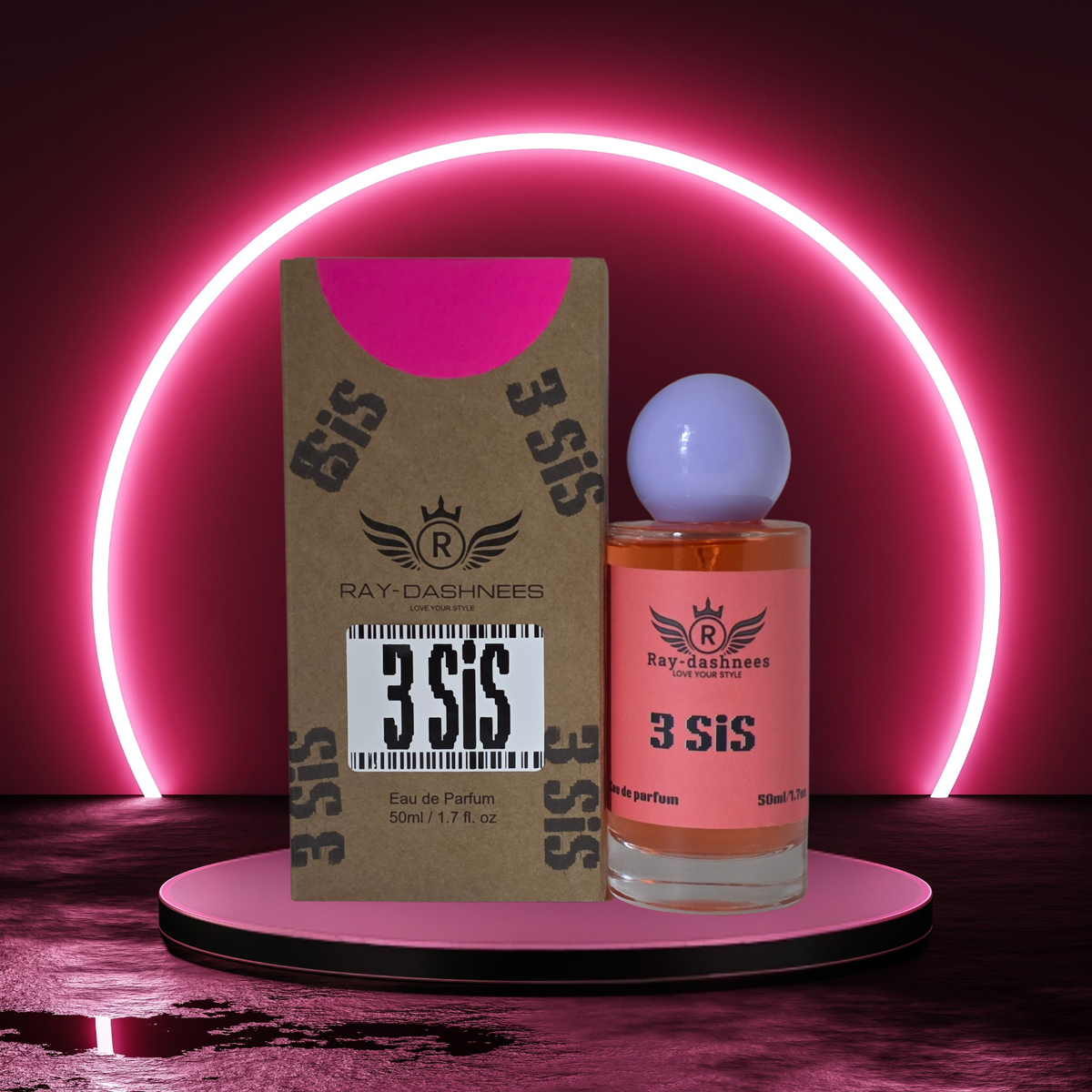 3 SiS by Ray-Dashnees, 50ml women’s perfume inspired by La Vie Est Belle, elegant and long-lasting fragrance