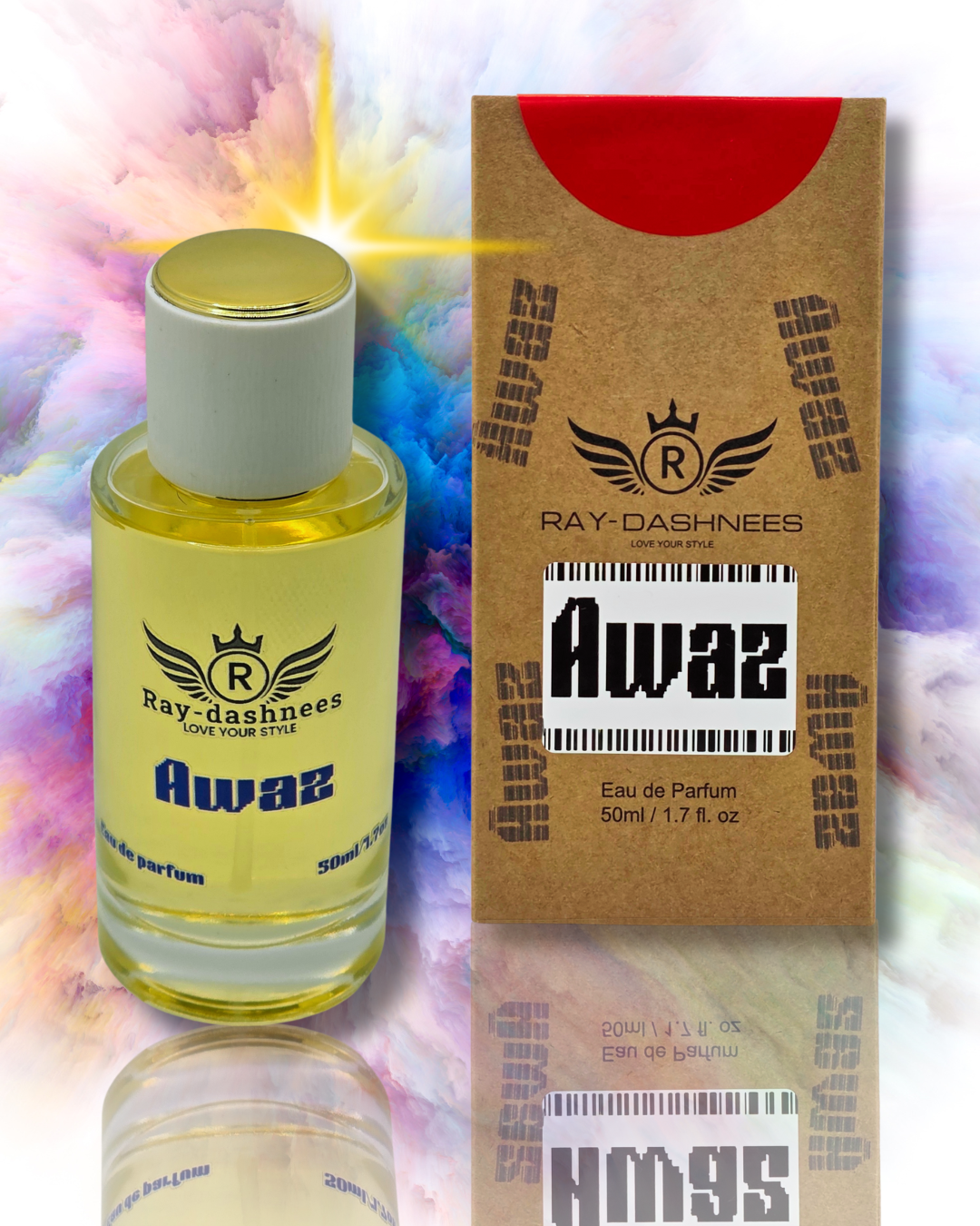 Warm spicy leather fragrance - Unisex perfume Awaz 50ml - animalic, aromatic, vanilla, almond, woody, amber, lavender, sweet, powdery, leather.