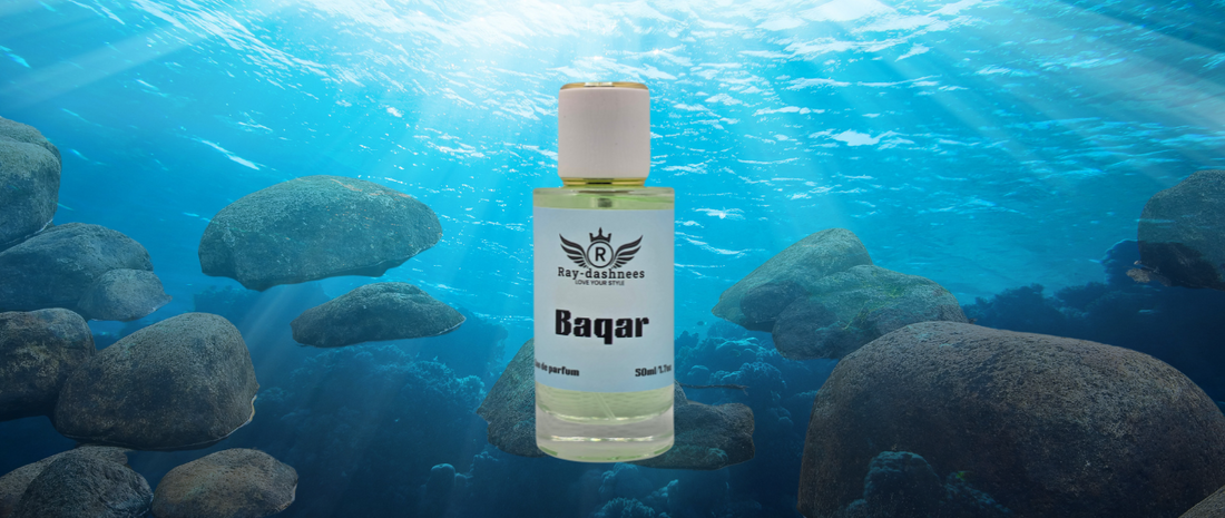 Unisex Baqar 50ml by Ray-Dashnees, premium LV Afternoon Swim dupe, luxury, crisp and long-lasting perfume"