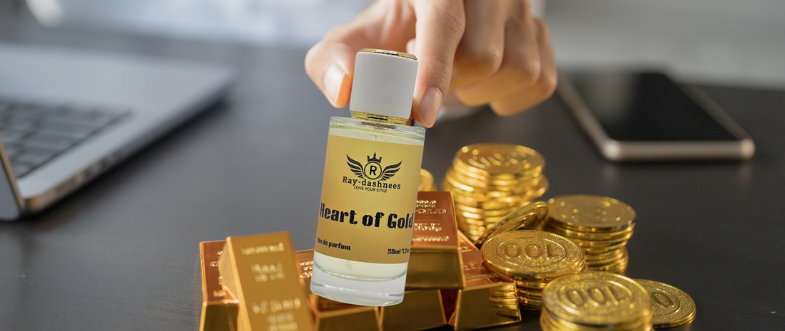 Unisex Heart of Gold 50ml by Ray-Dashnees, premium Creed Silver Mountain Water dupe, fresh and lasting perfume