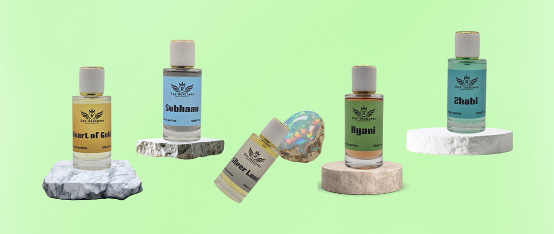 Ray-Dashnees perfume lineup – full collection of men, women, and unisex fragrances