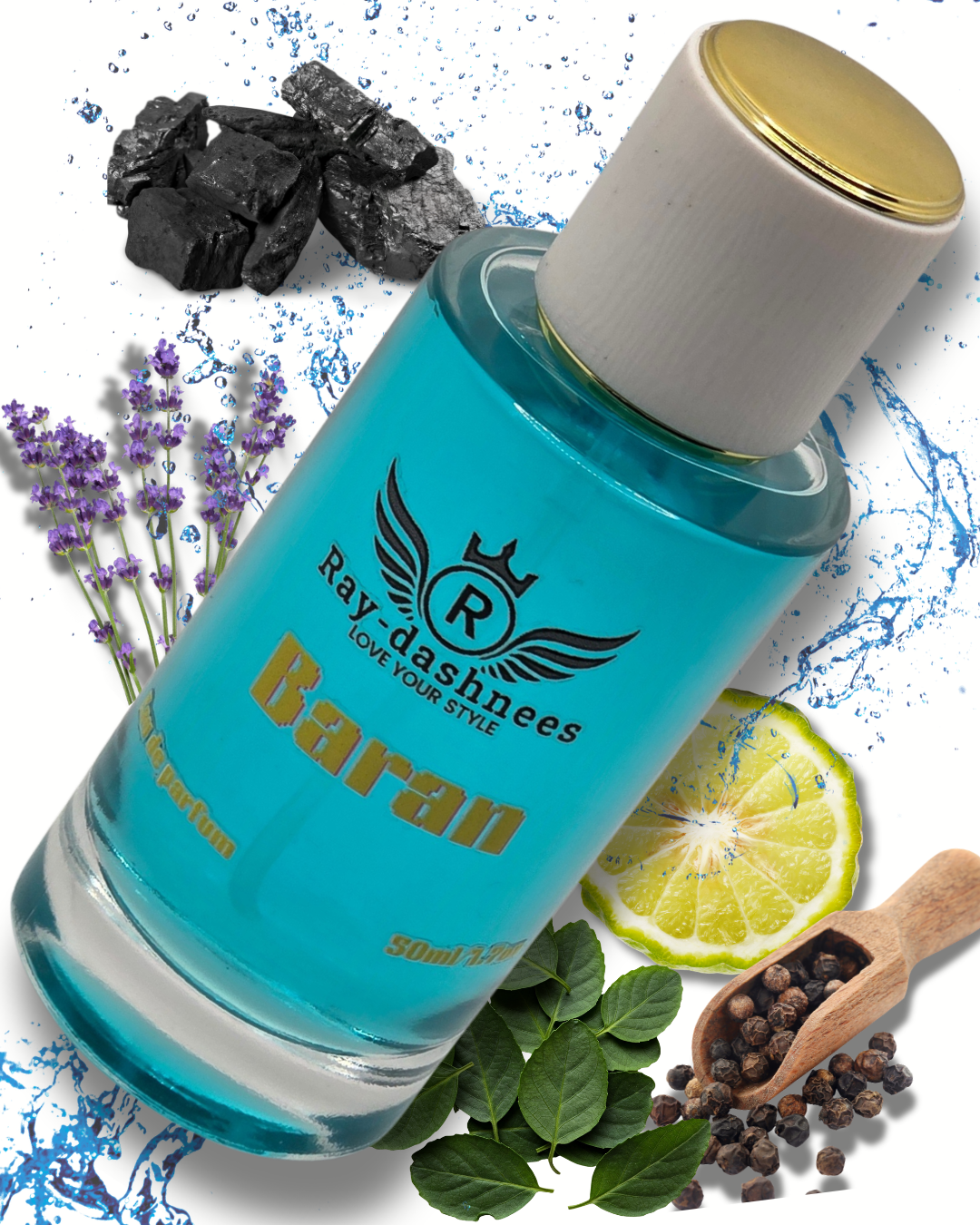 Luna Rossa Carbon inspired scent - Fresh spicy lavender perfume Baran
