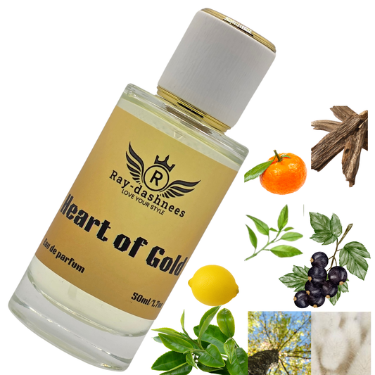 Heart of Gold by Ray-Dashnees, 50ml unisex perfume inspired by Creed Silver Mountain Water, fresh and elegant scent