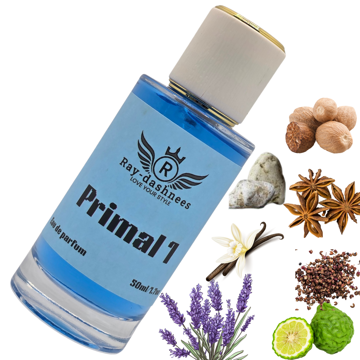 Primal1 by Ray-Dashnees, 50ml men’s perfume inspired by Sauvage EDP, bold, elegant and long-lasting cologne