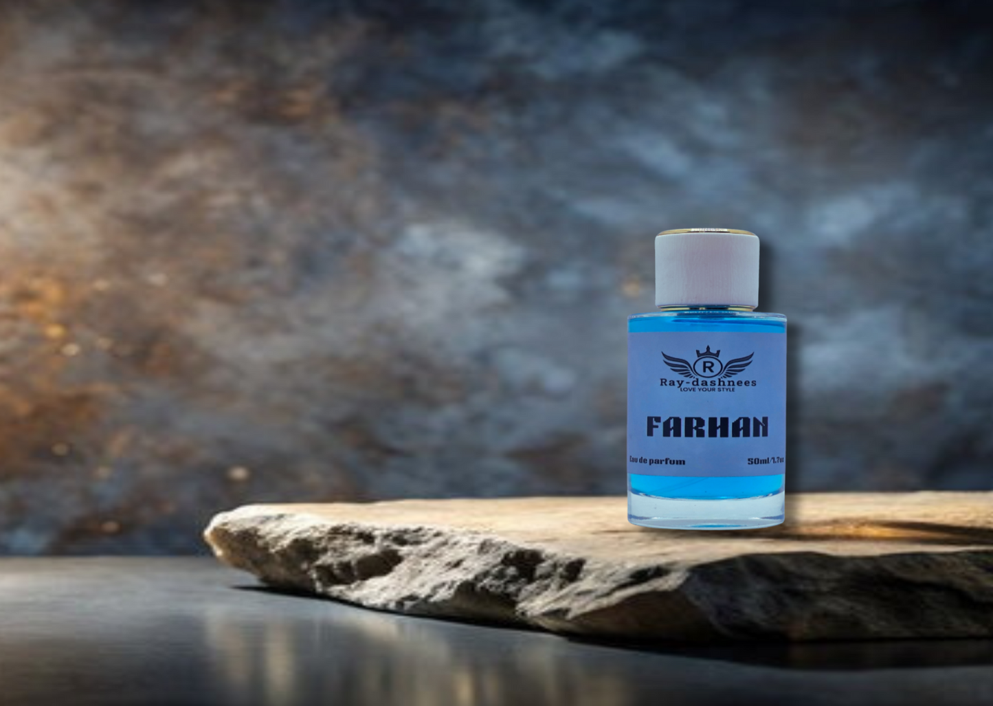 FARHAN men’s perfume 50ml by Ray-dashnees,  inspired by Bleu de Chanel Parfum – elegant citrus scent, long-lasting