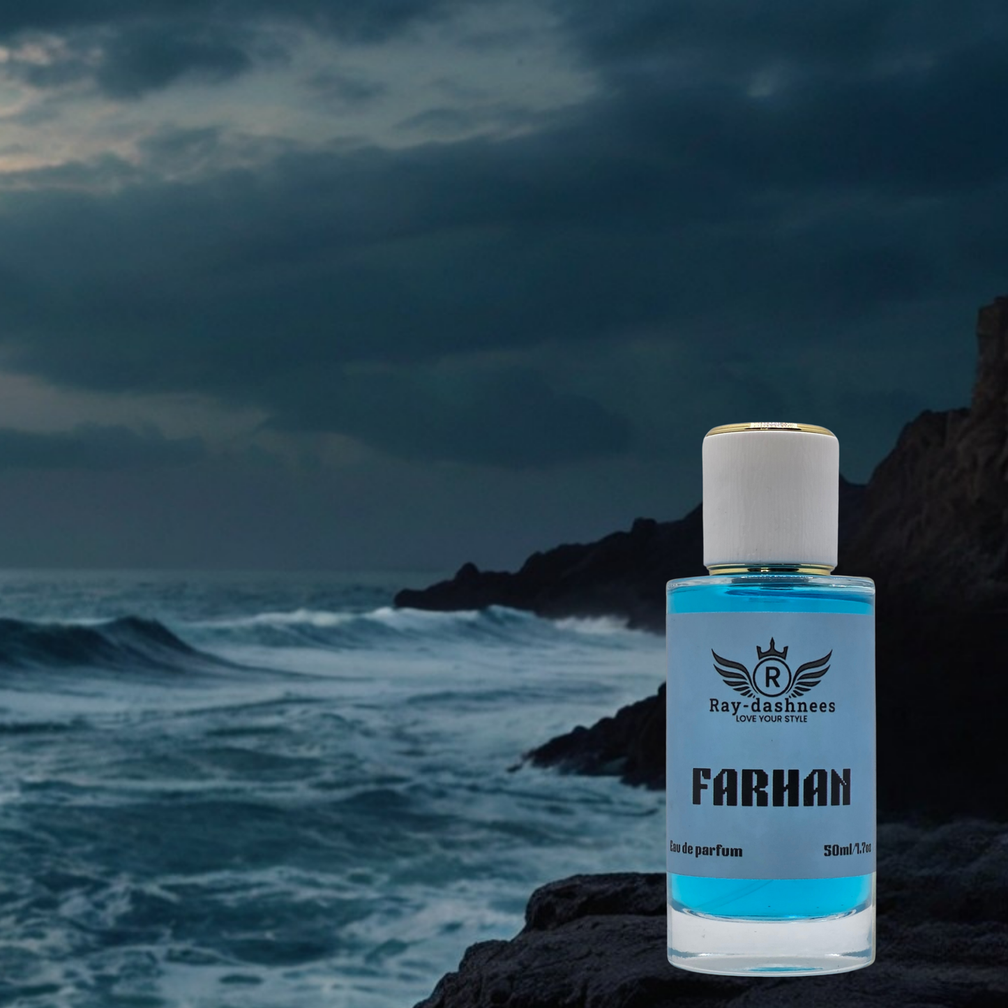 men’s perfume 50ml by Ray-Dashnees,  inspired by Bleu de Chanel Parfum – elegant citrus scent, long-lasting