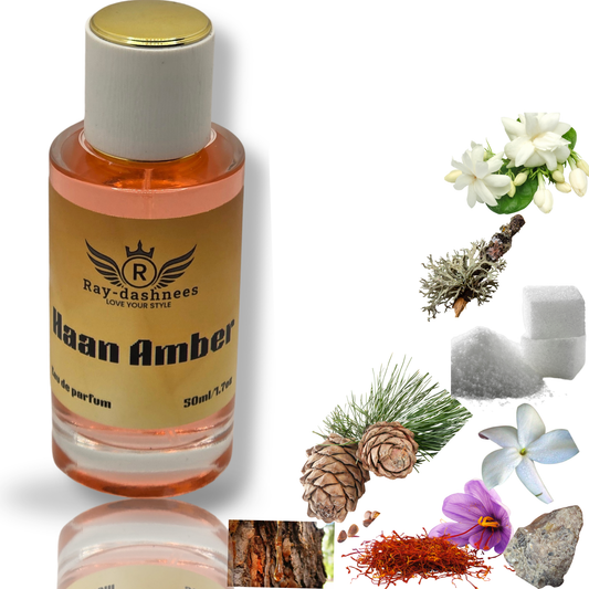 Haan Amber 50ml unisex by Ray-dashnees, inspired by Baccarat Rouge 540, a warm and refined perfume