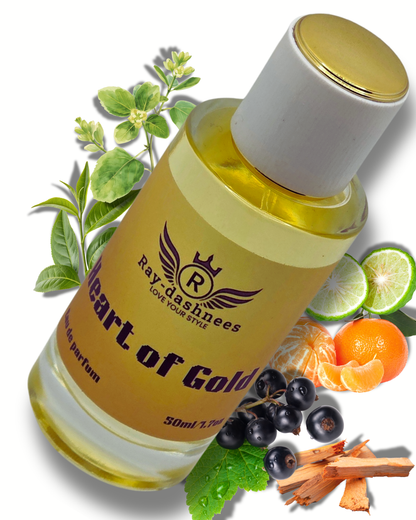 Heart of Gold by Ray-dashnees, 50ml unisex perfume inspired by Creed Silver Mountain Water, fresh and elegant scent