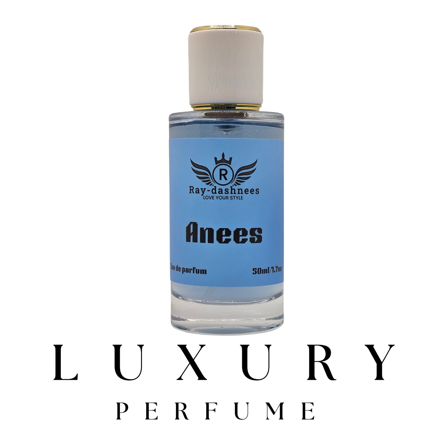 Men’s 50ml Anees by Ray-Dashnees, premium Louis Vuitton Imagination dupe, confident and lasting scent