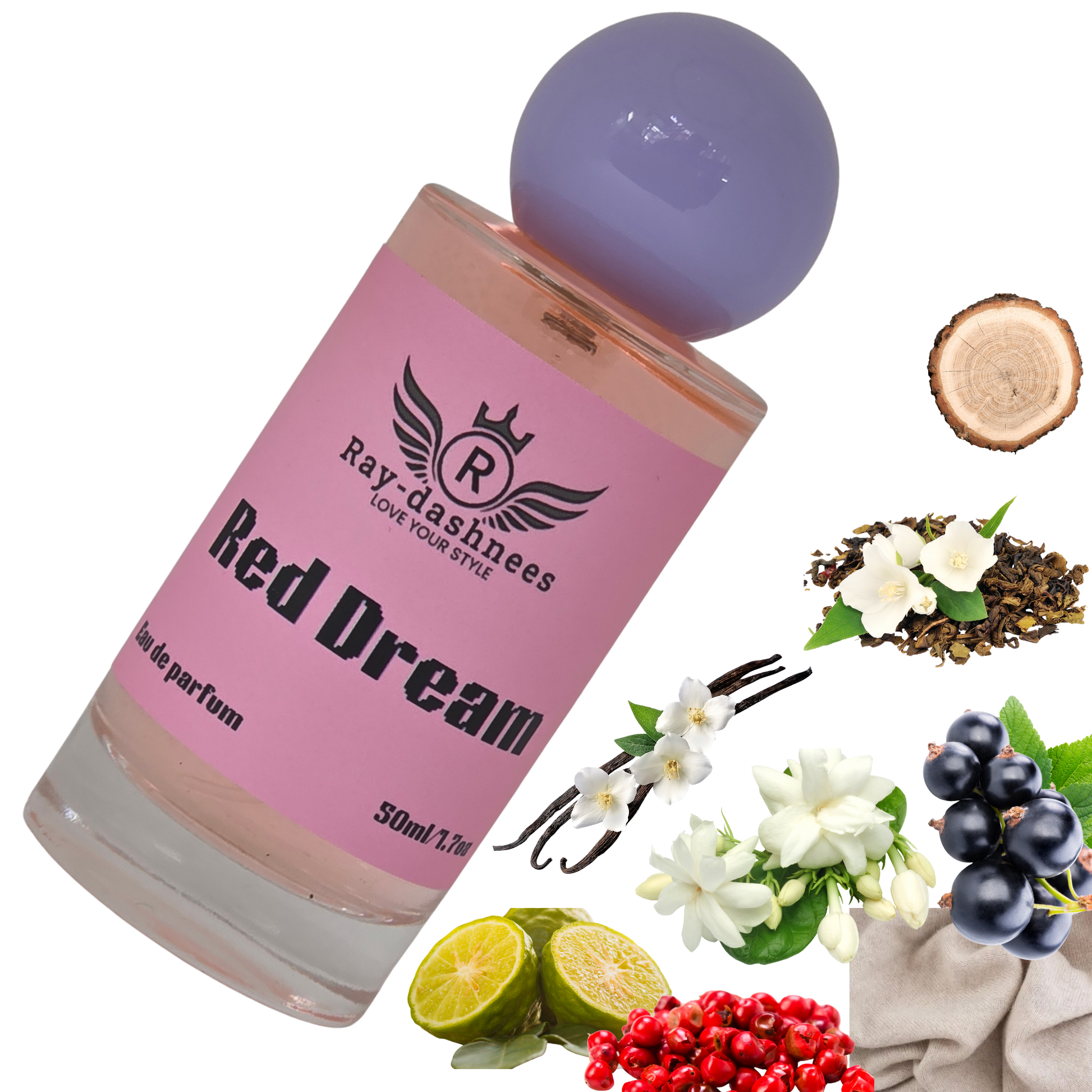 Red Dream by Ray-Dashnees, 50ml women’s perfume inspired by Valentino Donna Born in Roma, elegant and bold scent