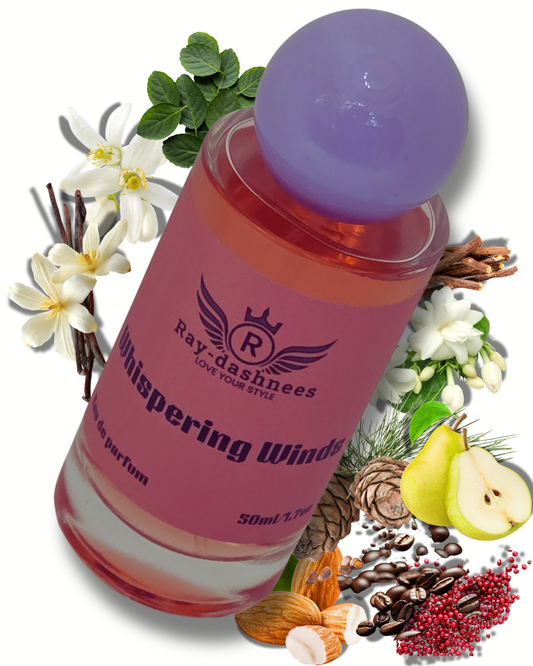 Ray-dashnees Whispering Winds, women’s 50ml fragrance inspired by Black Opium, luxurious and feminine perfume