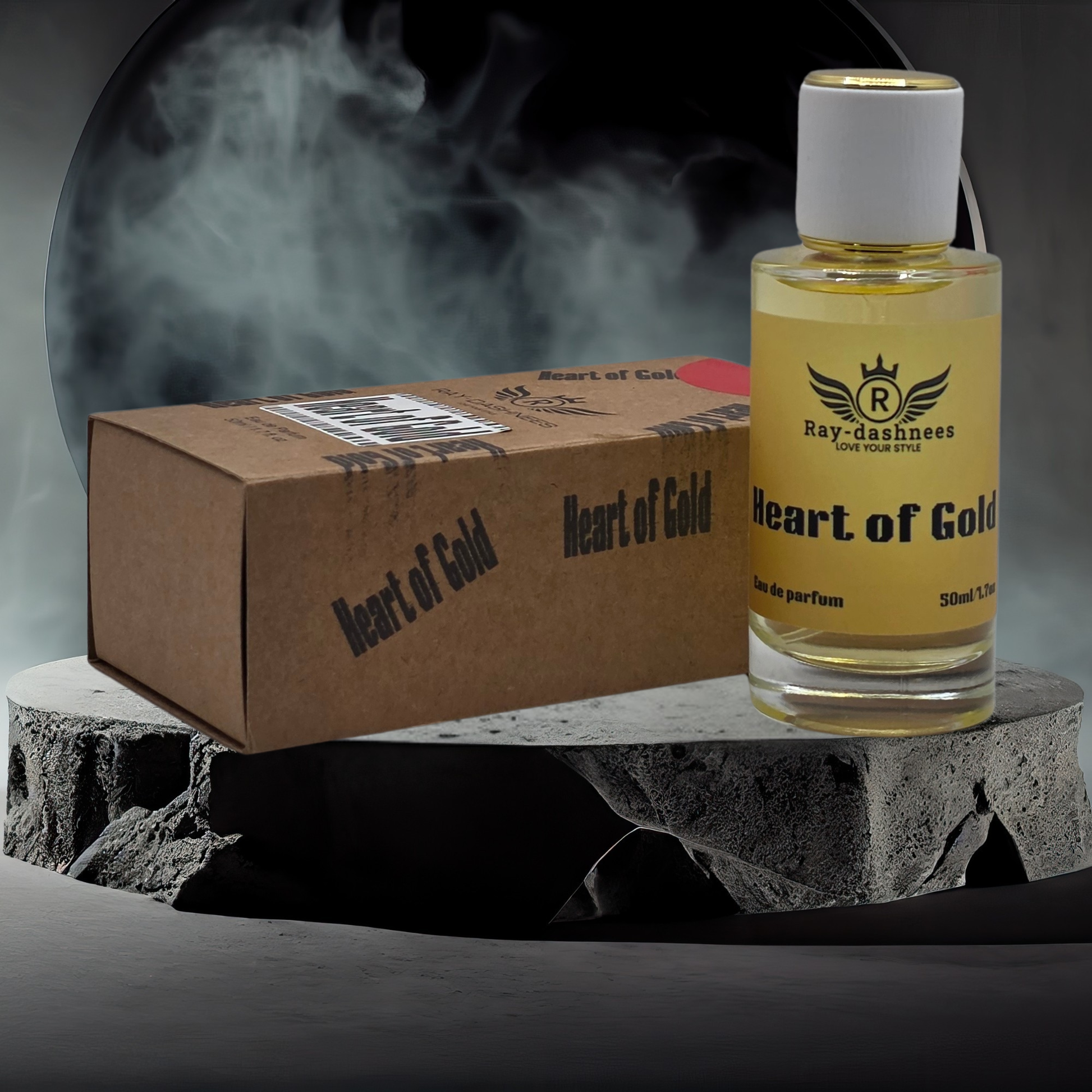 Heart of Gold 50ml unisex by Ray-Dashnees, inspired by Creed Silver Mountain Water, cool and refined perfume