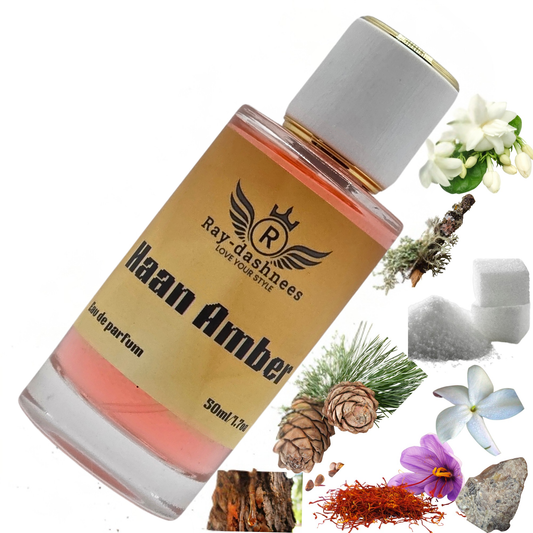 Haan Amber by Ray-Dashnees, 50ml unisex perfume inspired by Baccarat Rouge 540, elegant and long-lasting scent