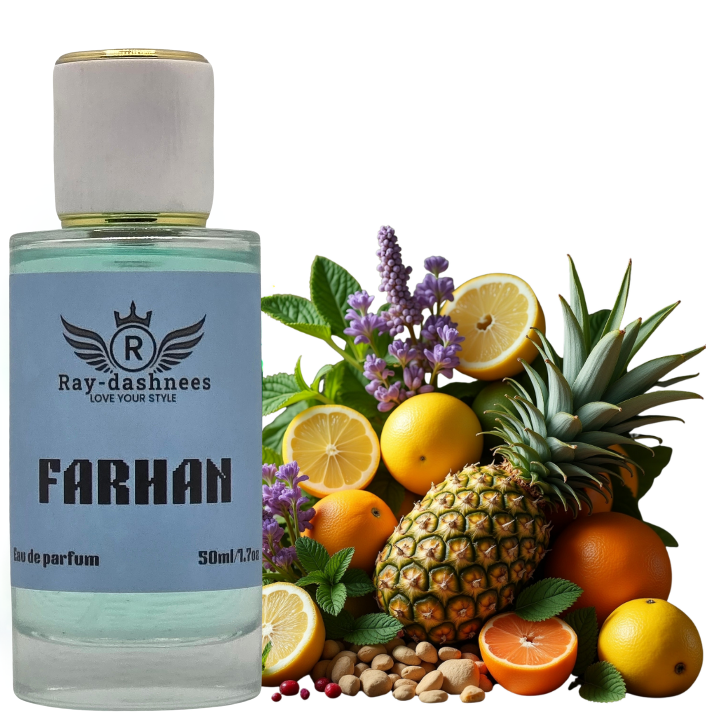 Farhan by Ray-Dashnees 50ml Eau de Parfum for men, Bleu de Chanel Parfum clone – fresh, elegant, luxury fragrance