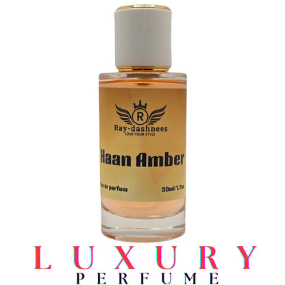 Haan Amber by Ray-Dashnees, 50ml unisex perfume inspired by Baccarat Rouge 540, elegant and long-lasting scent