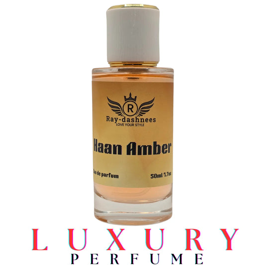 Haan Amber by Ray-Dashnees, 50ml unisex perfume inspired by Baccarat Rouge 540, elegant and long-lasting scent