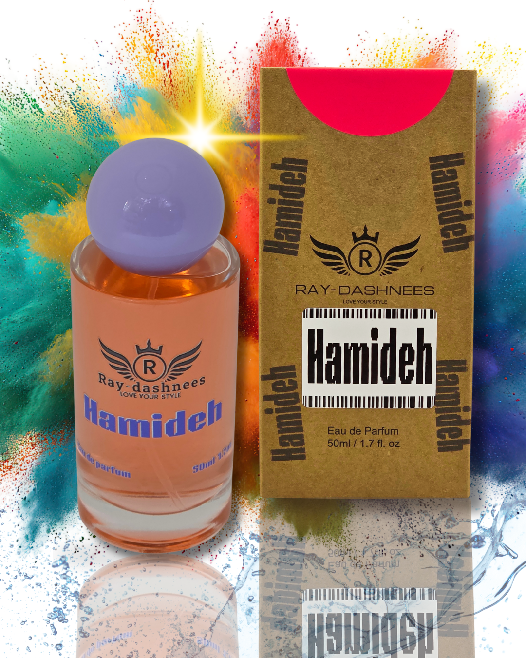 Fresh powdery perfume Hamideh 50ml Ambroxan, Vanilla, Akigalawood, Musk